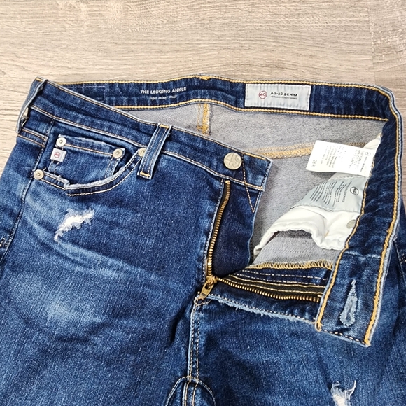 AG Adriano Goldschmied Super Skinny The Legging Ankle Distressed Denim Jean 28 R - Picture 3 of 13